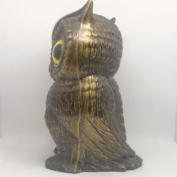 Vintage 70s Brass Owl with Baby Owl 🦉 Rare Hard To Find - Picture 2 of 7